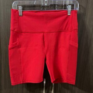 Fabletics Vibrant Red Bike Shorts